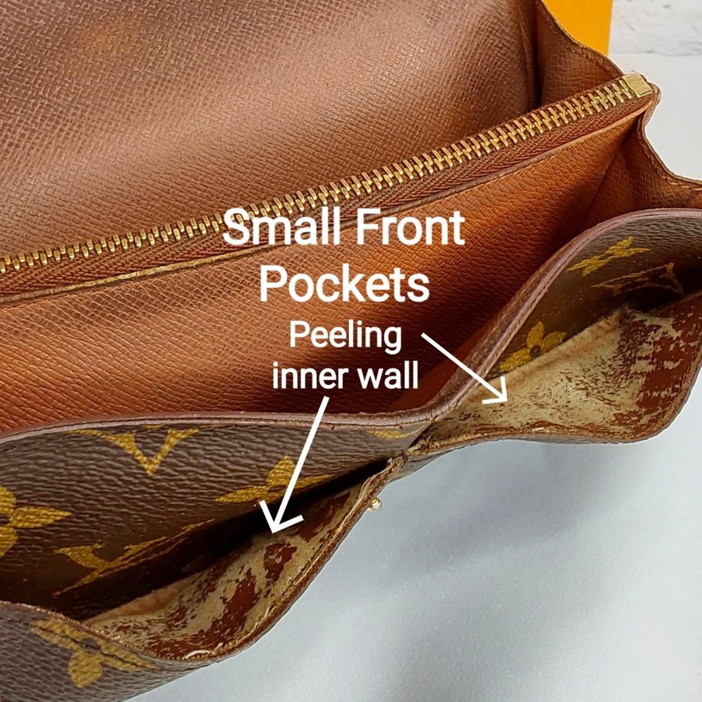 'LOUIS VUITTON' GIFT BOX SET 'PORTEFEUILLE SARAH' LONG LEATHER MONOGRAM WALLET - Picture 8 of 16
